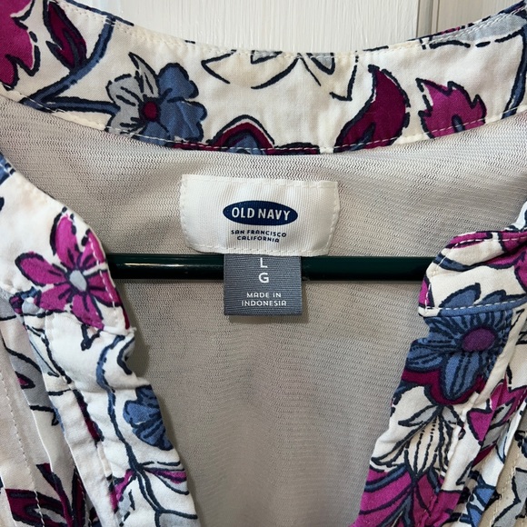 Old Navy Sleeveless Pin-tuck Bird & Floral Print Dress - Picture 4 of 5